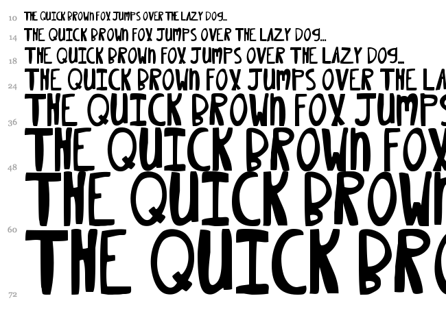 MTF Xoxo Vo.2 font waterfall